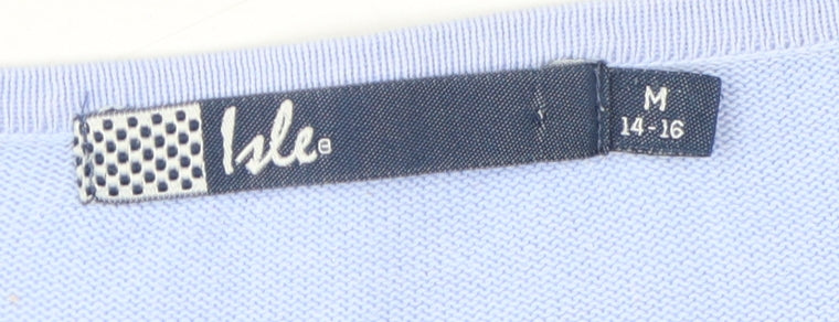 Isle Women’s Blue V-Neck Pullover Jumper M
