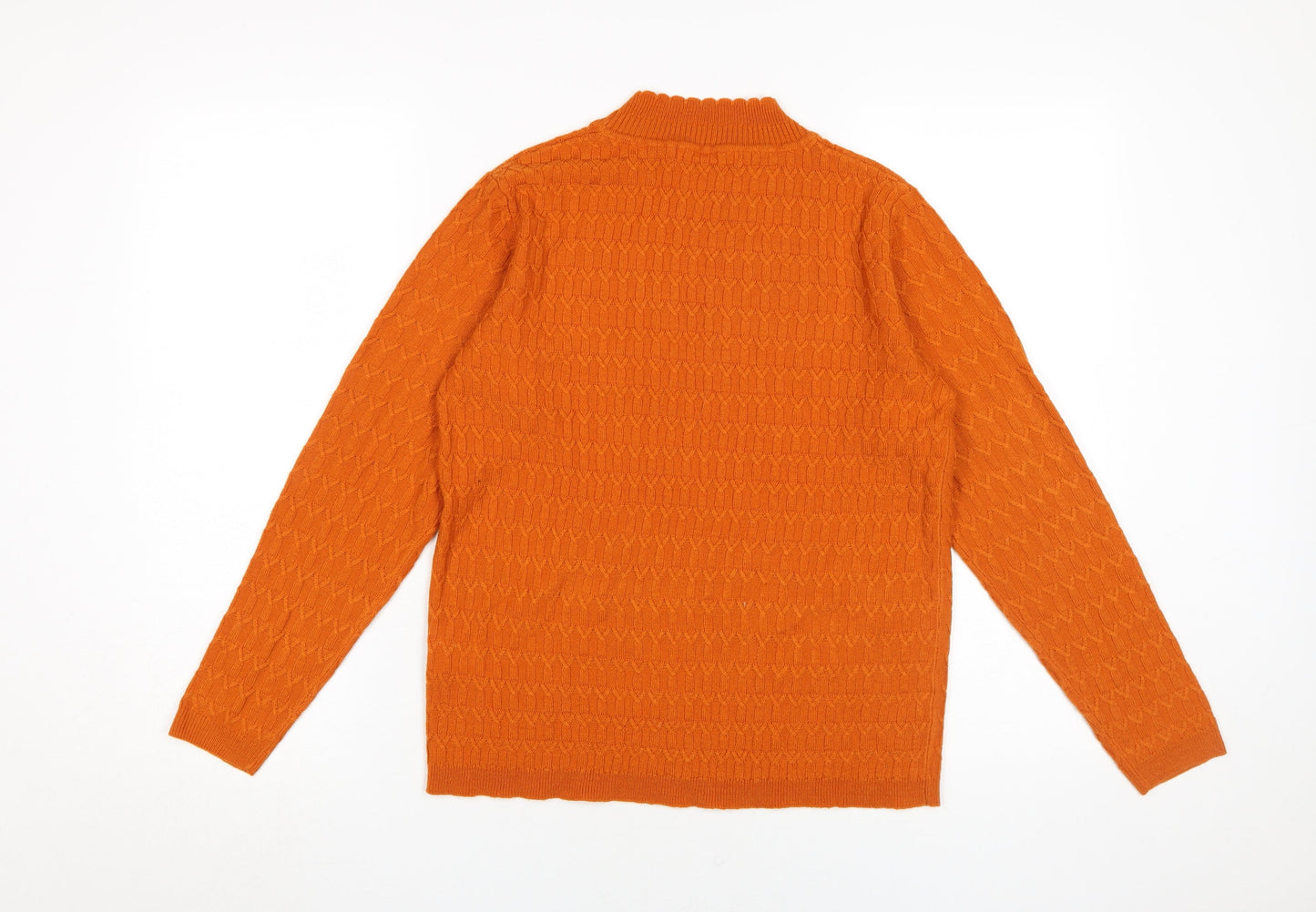 ISLE Women Orange Cable-Knit Jumper Size S