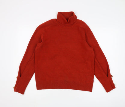 Next Women's Red Roll Neck Jumper M