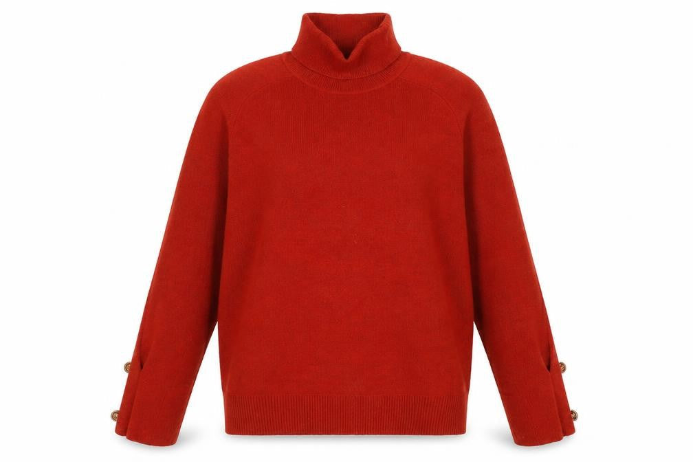 Next Women's Red Roll Neck Jumper M