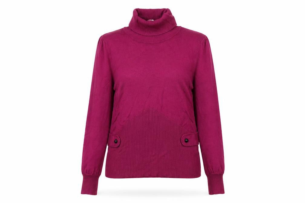 Precis Petite Women's Purple Roll Neck Jumper S