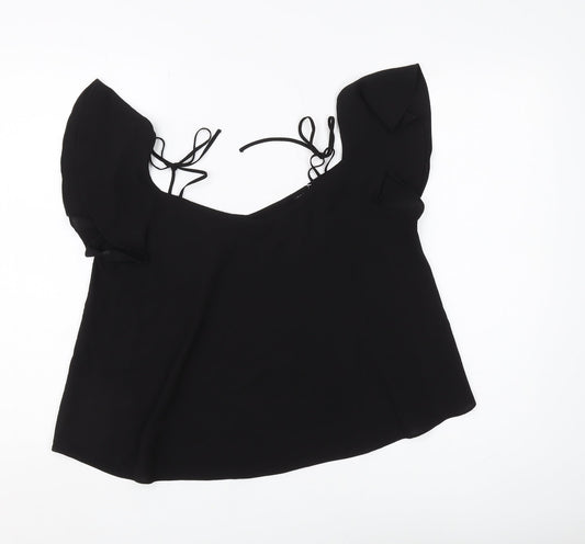 Topshop Black Women's Sleeveless Blouse Size 10