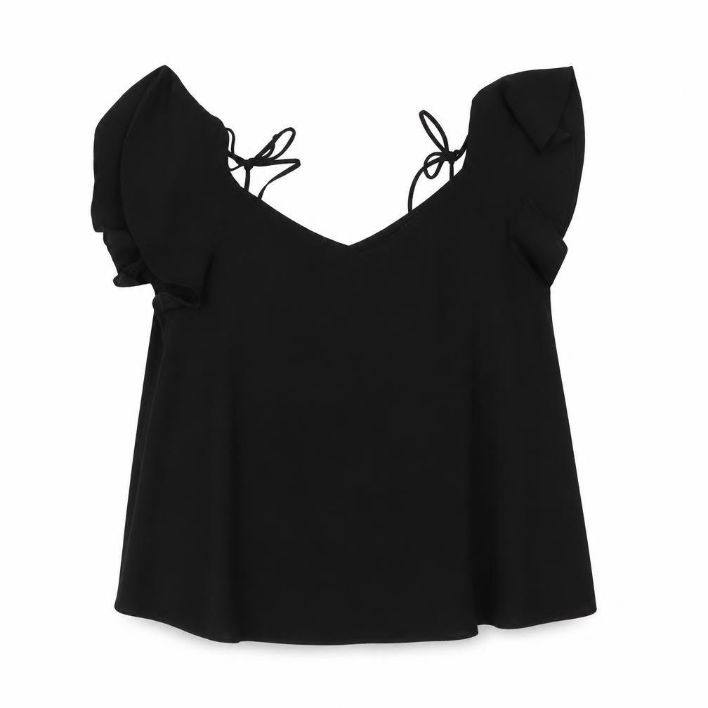 Topshop Black Women's Sleeveless Blouse Size 10
