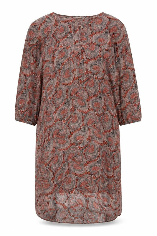H&M Women's Multicoloured Paisley Midi Shift Dress Size 8