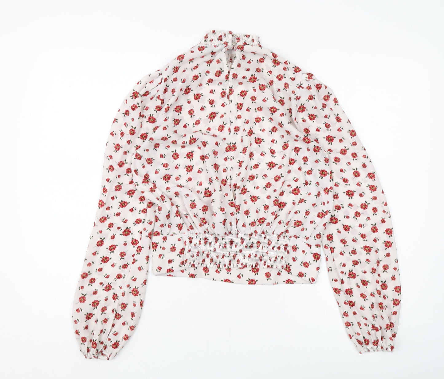 Dorothy Perkins Women's Floral Blouse - Size 8, White, Casual