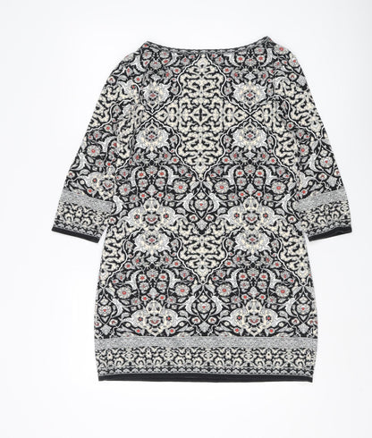 Max Studio Women's Black Geometric Tunic, Size M