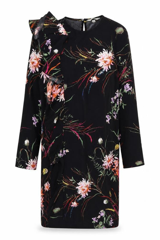 H&M Women's Black Floral Shift Dress - S