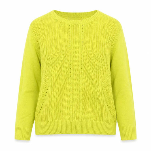 Marks & Spencer Women's Green Waffle Knit Jumper Size 14