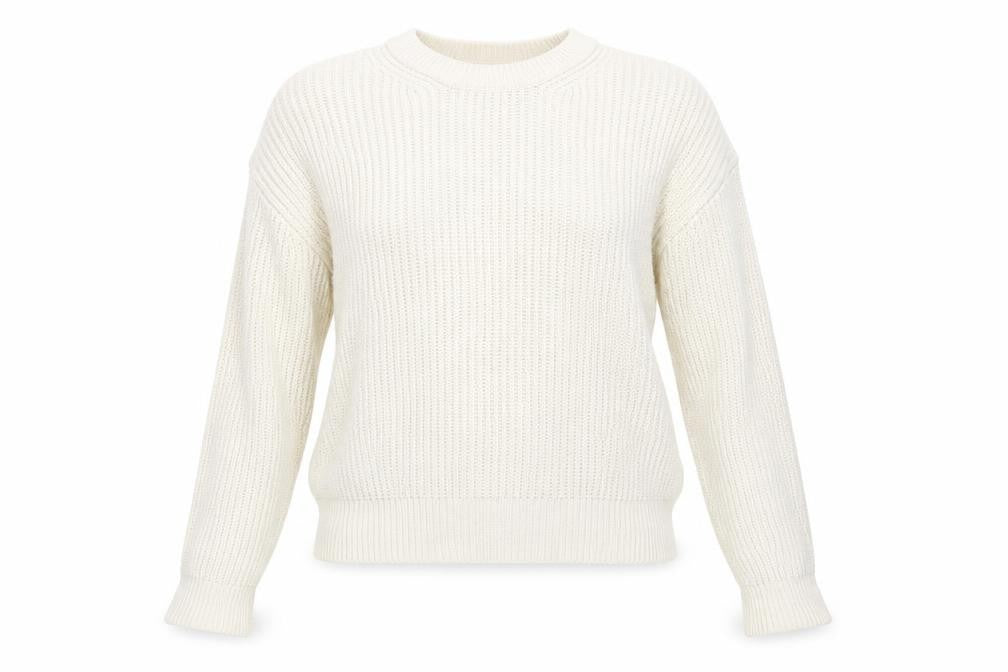 New Look Women's Ivory Pullover Jumper, Size S, Crew Neck