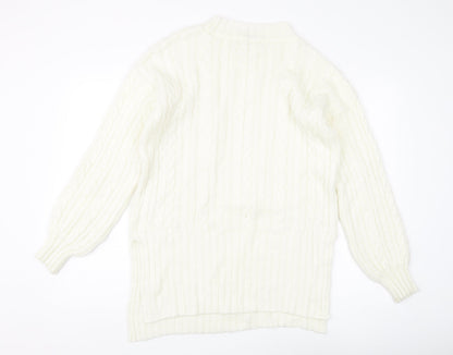 Next Women's White Cable-Knit Pullover Jumper, Size S