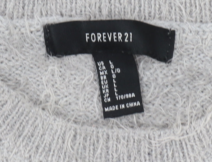 Forever 21 Women’s Grey Knit Pullover Jumper