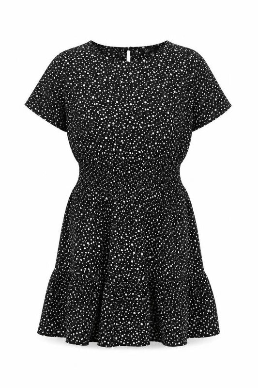 915 Generation Girls Black Polka Dot Short Dress, Age 12