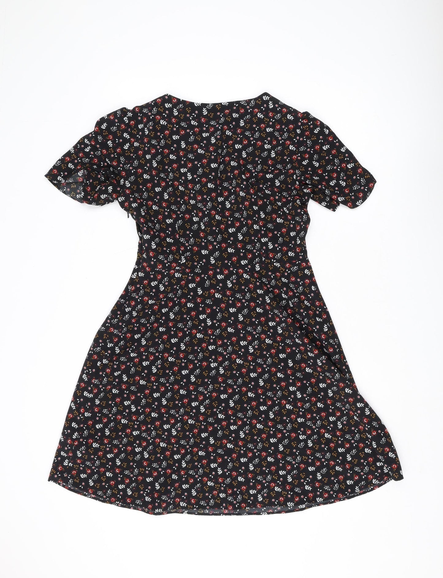 Marks & Spencer Women's Black Floral Dress Size 10