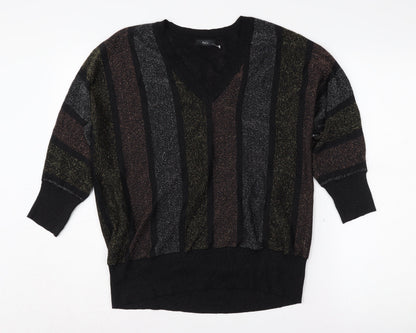 M&Co Women's Multicolour Striped Pullover Jumper Size 14