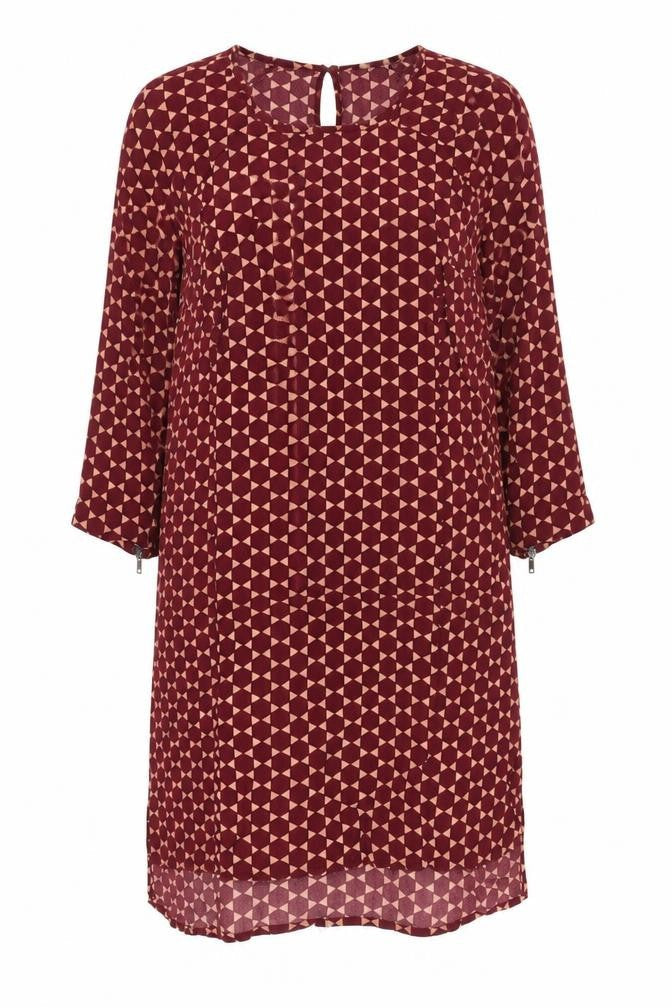 Ellos Women's Red Geometric Shift Dress Size 10