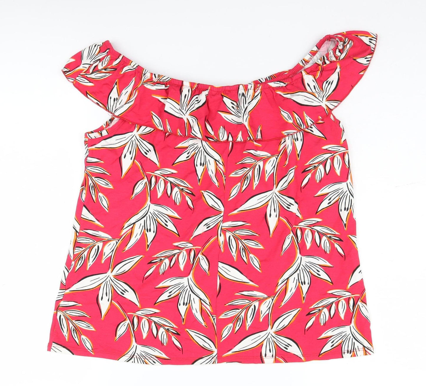 Roman Women's Red Floral Off the Shoulder Blouse