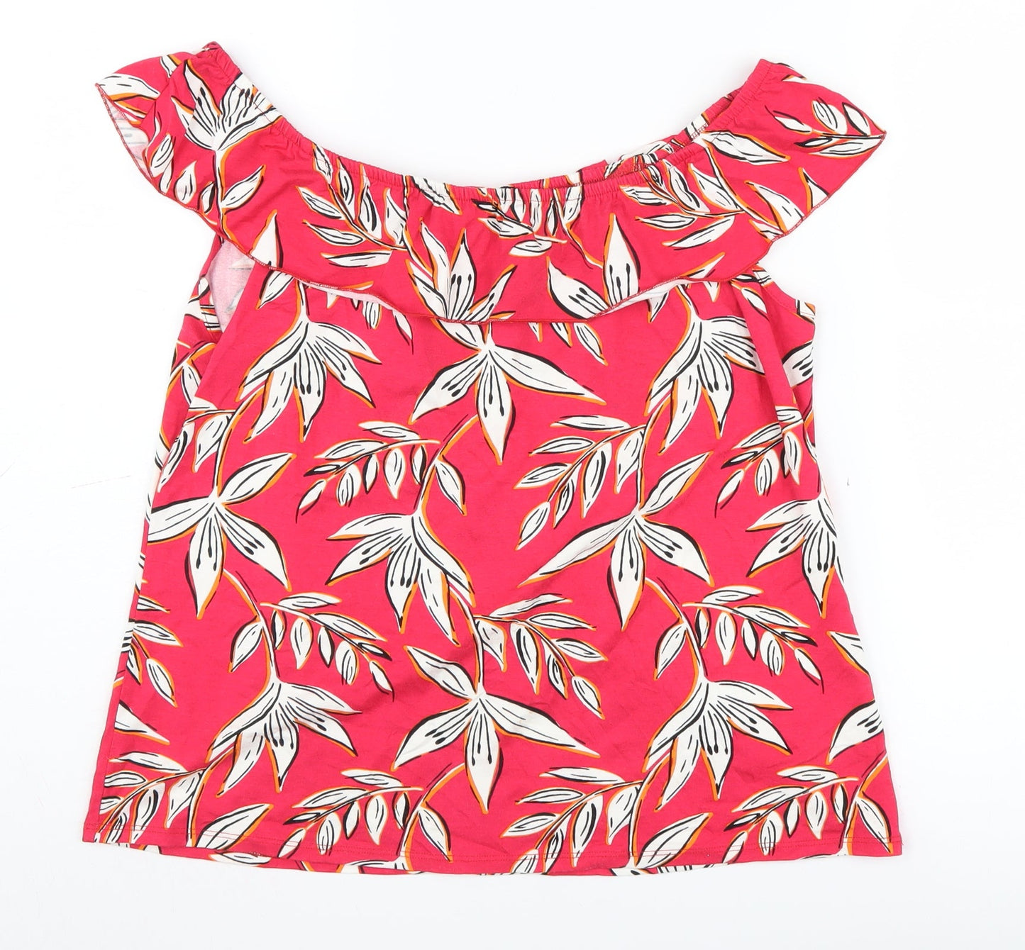 Roman Women's Red Floral Off the Shoulder Blouse