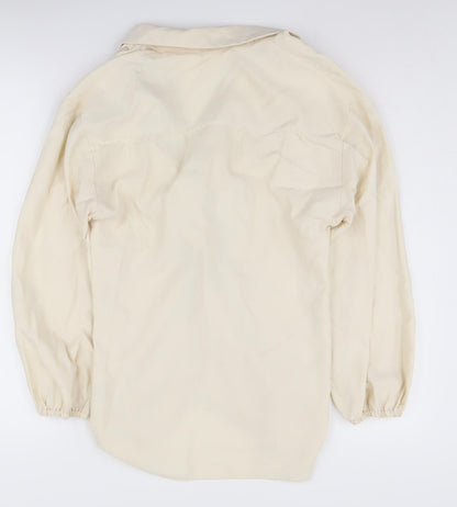 River Island Women's Beige Wrap Blouse Size 8