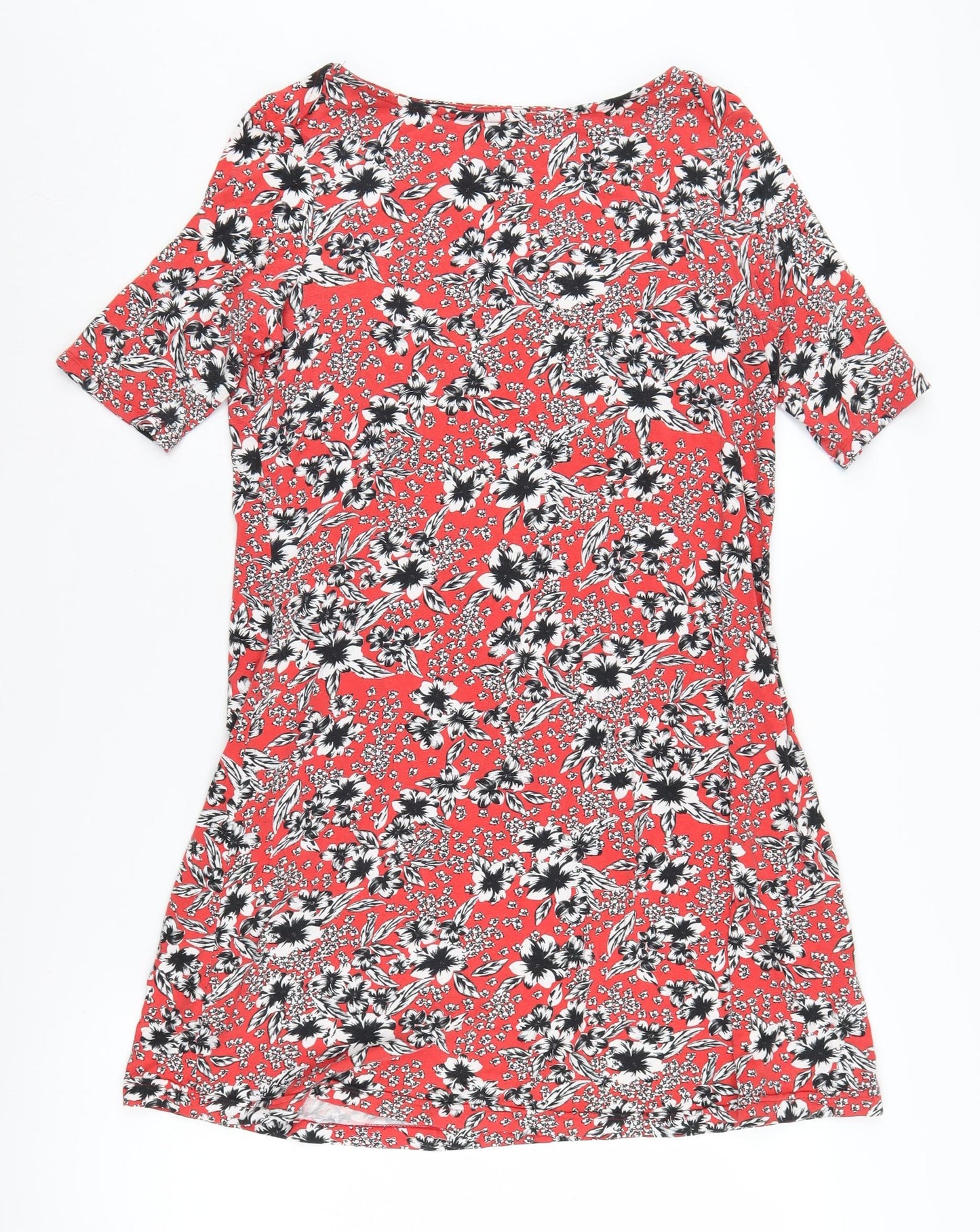 Marks and Spencer Women's Red Floral Shift Dress, Size 10