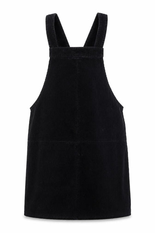 New Look Women's Black Corduroy Pinafore Dress Size 8