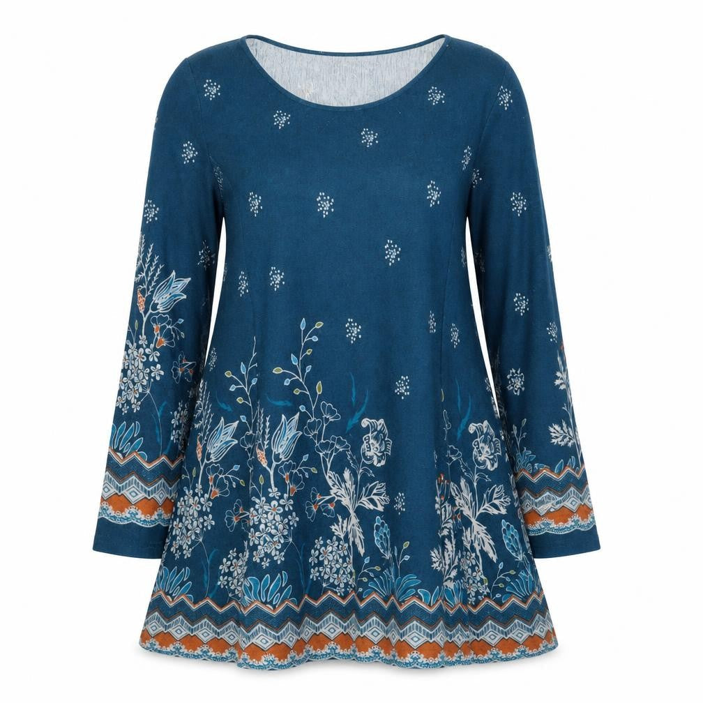 Klass Women's Blue A-Line Floral Dress M