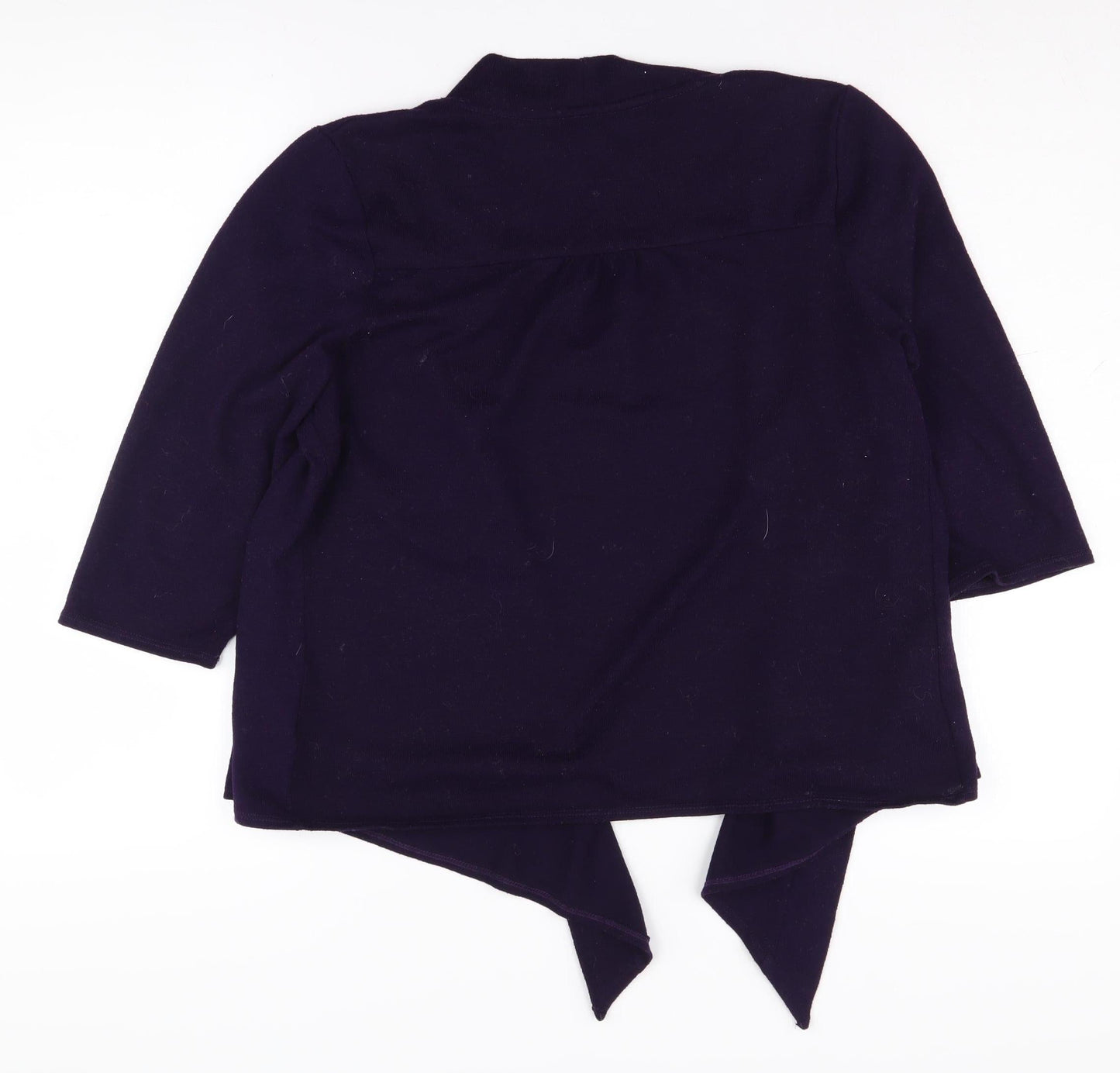 TIGI Women's Purple Cardigan M 3/4 Sleeve Knit