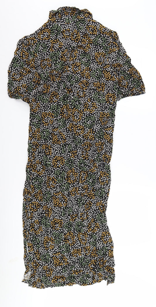 Next Women's Multicoloured Floral Midi Dress Size 12