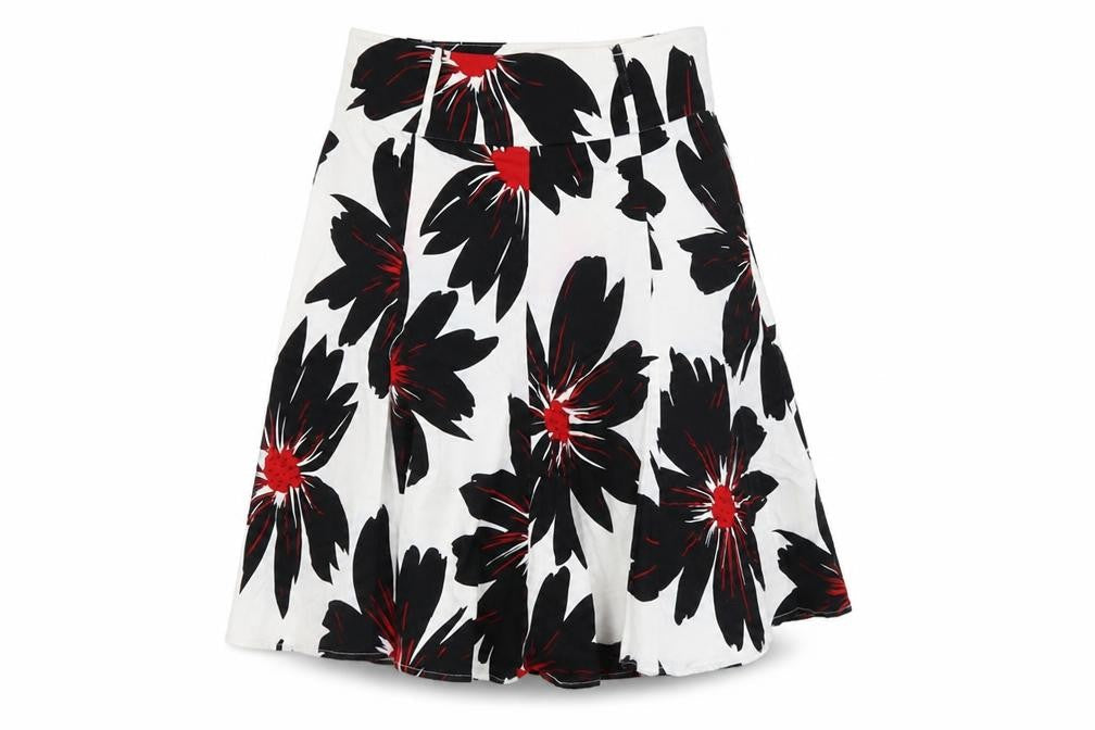 Debenhams Petite Women's Floral A-Line Skirt, Size 6