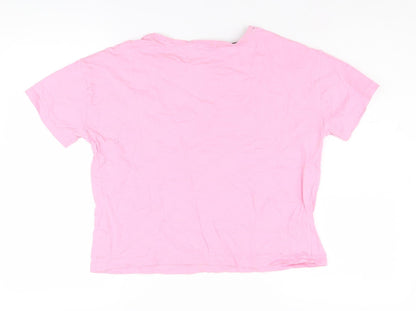 New Look Women's Pink Basic T-Shirt - Size S