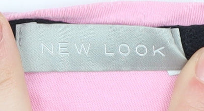 New Look Women's Pink Basic T-Shirt - Size S