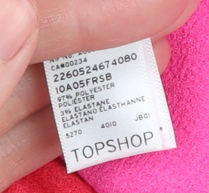 Topshop Women's Pink Shift Dress, Size 8, Party Style