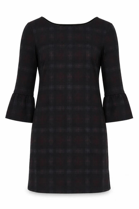 Dorothy Perkins Women's Black Plaid Sheath Dress Size 10