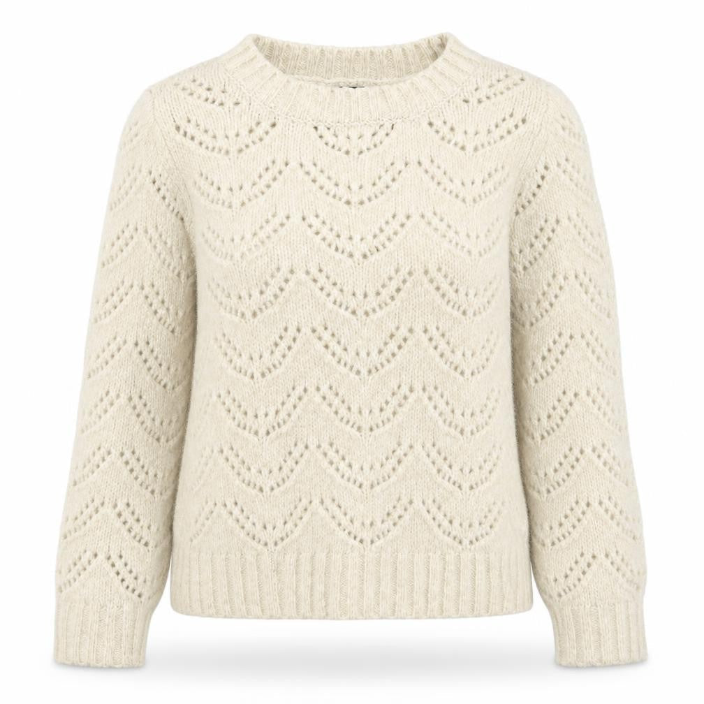 Pieces Women's Beige Knit Pullover Jumper XS
