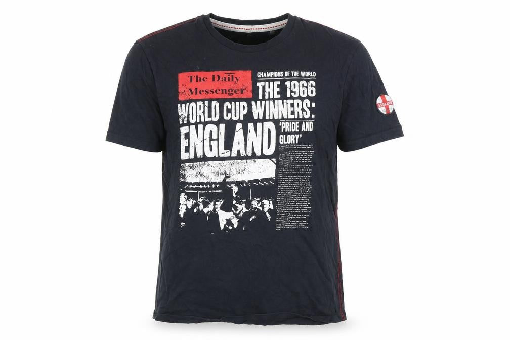 England 66 Men's Black Sports Graphic T-Shirt Medium