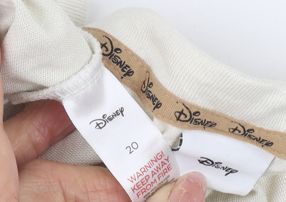 Disney Women's Ivory Minnie Mouse Long Sleeve T-Shirt