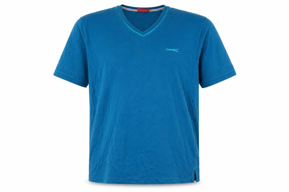 Slazenger Men's Blue V-Neck T-Shirt Size L