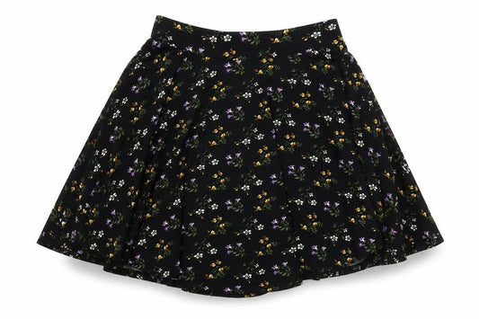 Oasis Women's Black Floral Flare Skirt - S