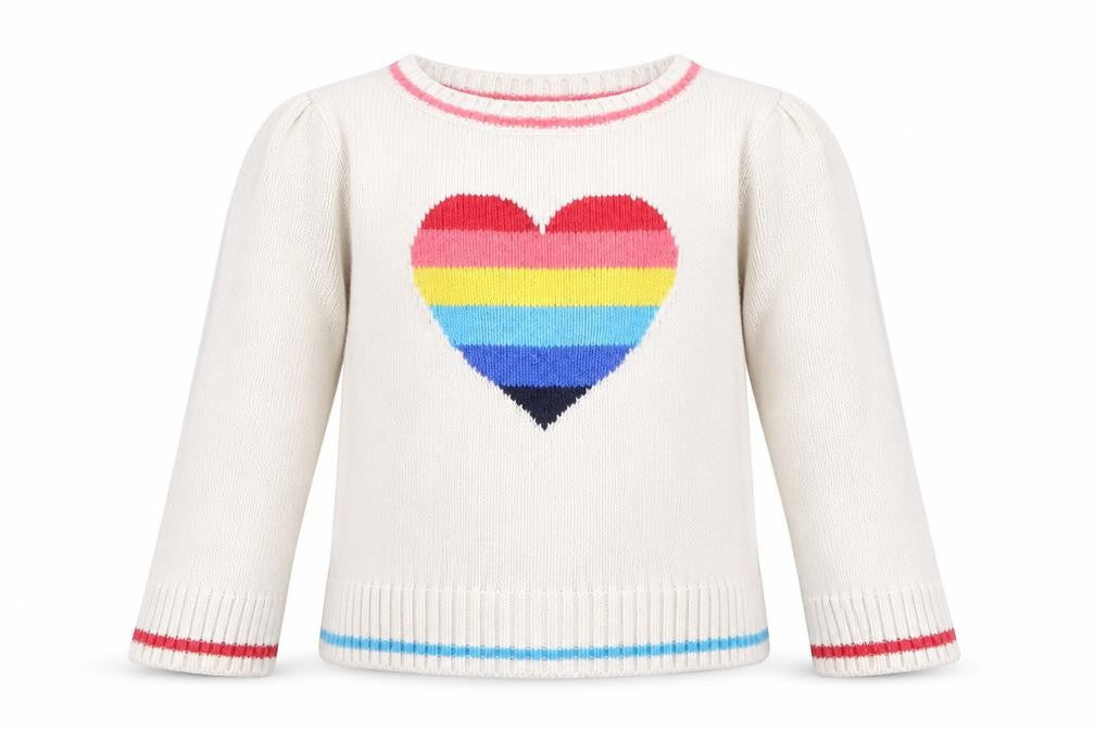 Gap Girls Ivory Rainbow Pullover Jumper 2 Years