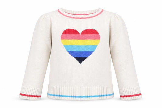 Gap Girls Ivory Rainbow Pullover Jumper 2 Years