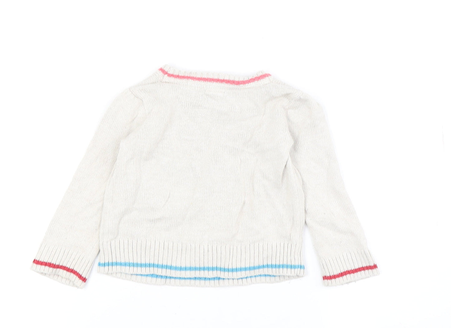 Gap Girls Ivory Rainbow Pullover Jumper 2 Years