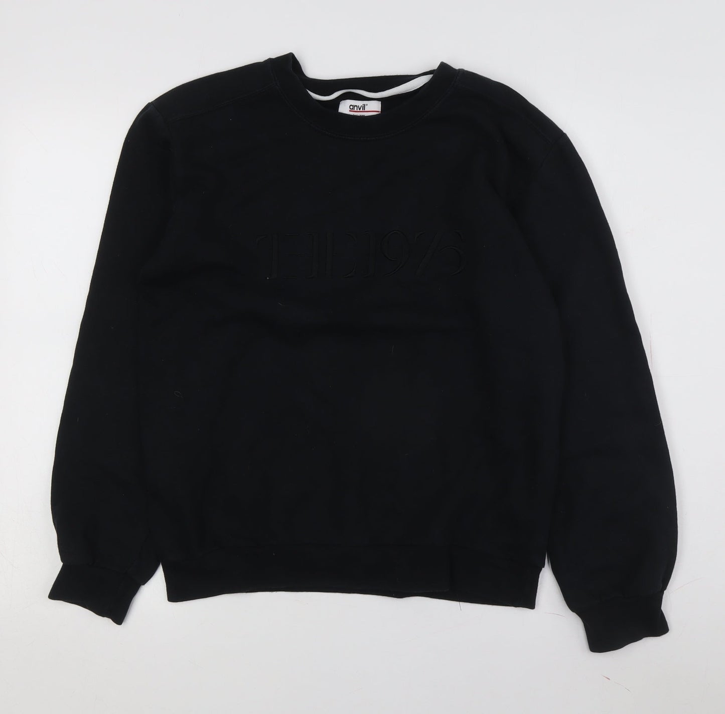 Anvil Men’s Black Fleece Sweatshirt Small Pullover