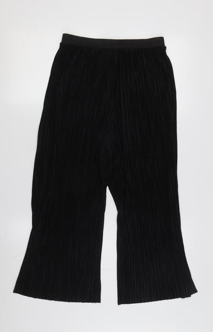 Additional front view of Red Herring Women's Black Wide-Leg Trousers, size 10