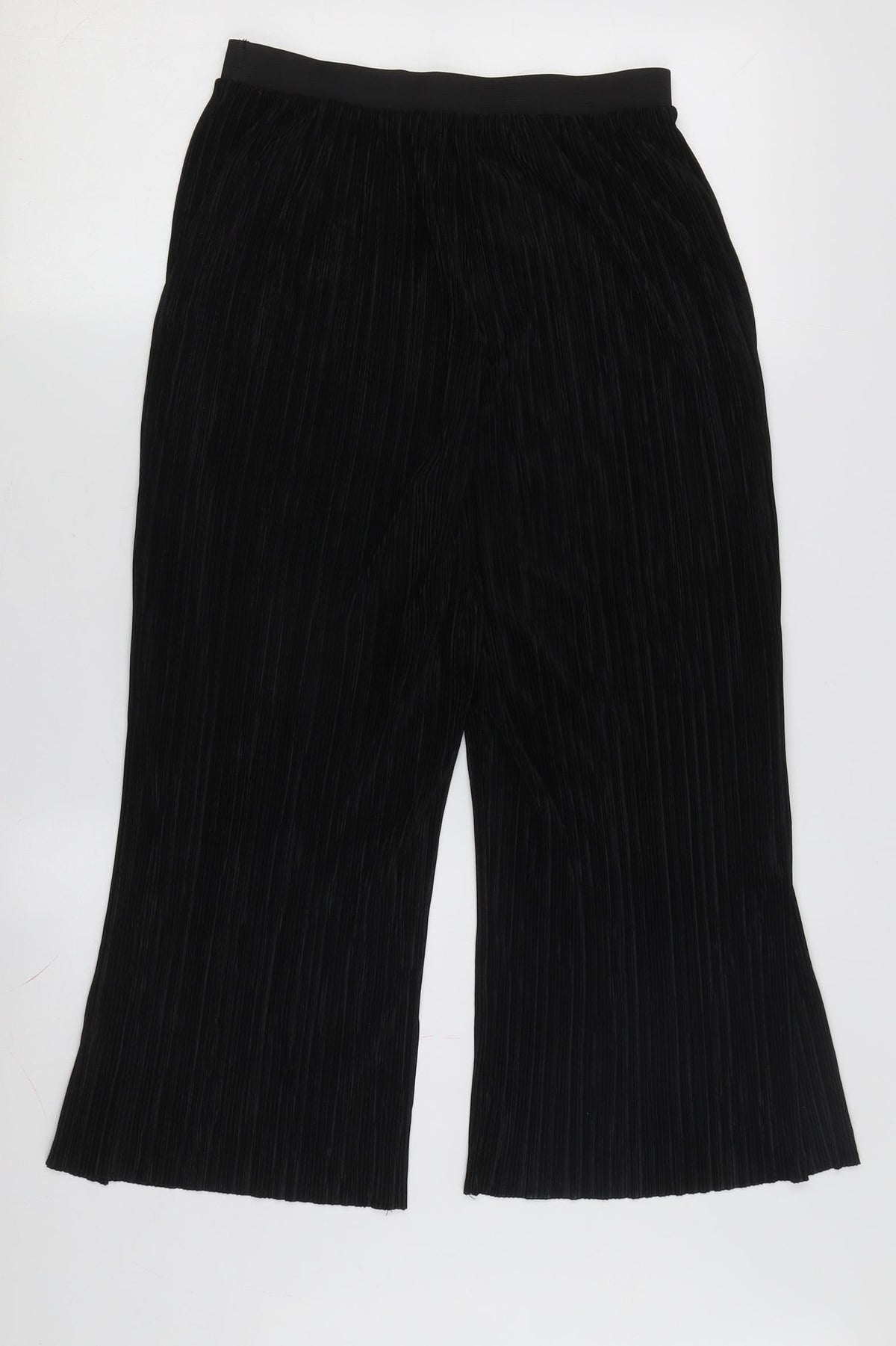 Back view of Red Herring Women's Black Wide-Leg Trousers, size 10