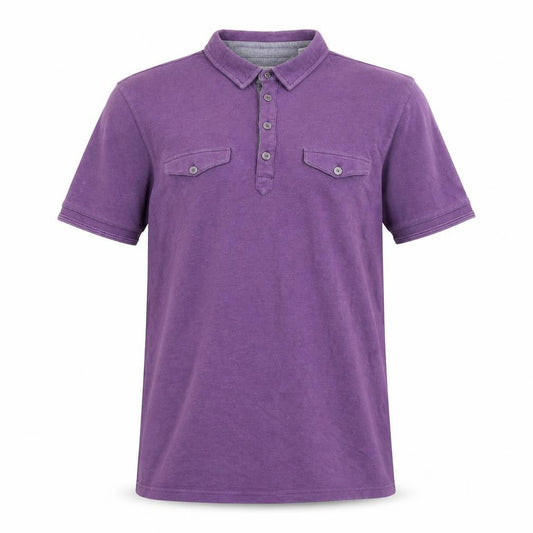 Ted Baker Men's Purple Polo Shirt Size L, Button Style