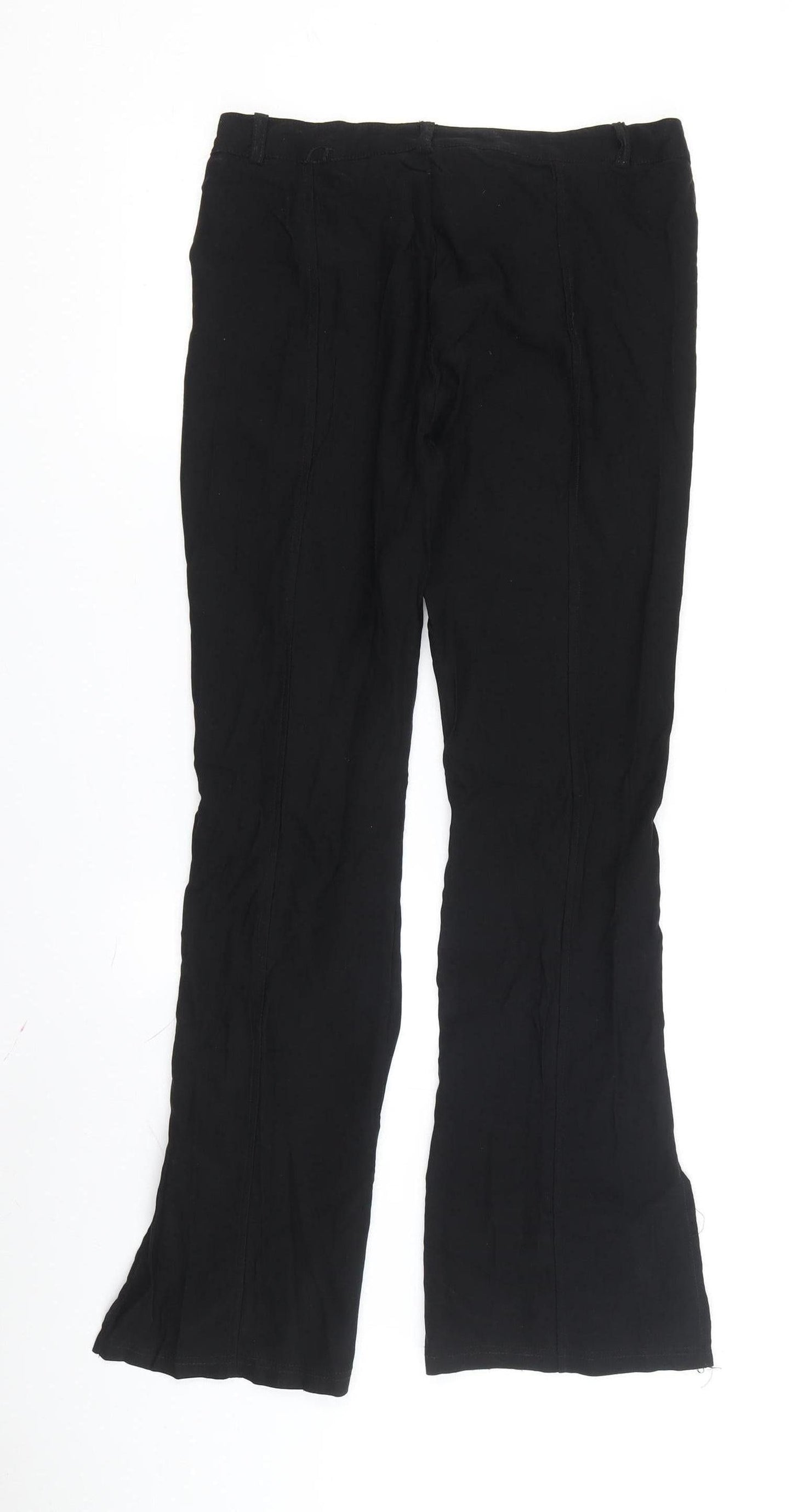 Brave Soul Women's Black Trousers, M, Button Closure