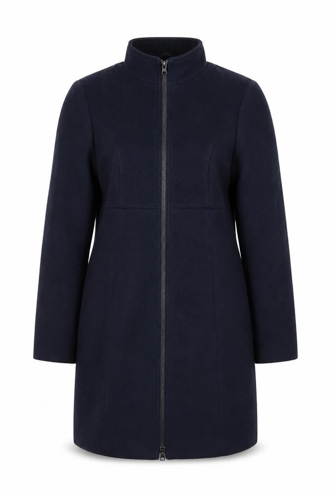 JoJo Maman Bébé Women's Navy Blue Mid-Length Coat