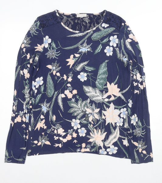 Olsen Women's Multicolour Floral Long Sleeve Top