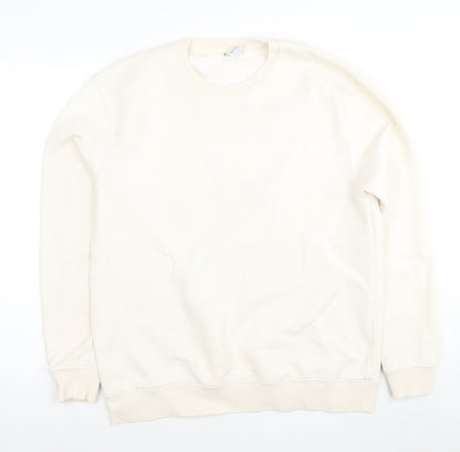 Zara Womens Ivory Pullover Sweatshirt, Size 12