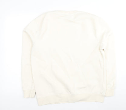 Zara Womens Ivory Pullover Sweatshirt, Size 12