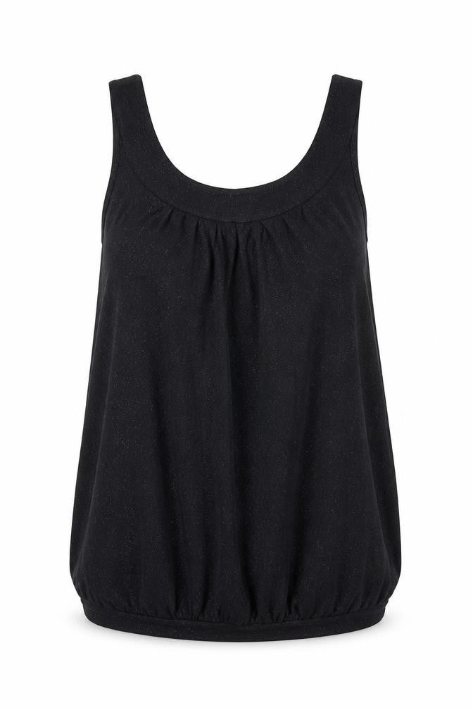 Amisu Women's Black Sleeveless Viscose Tank Top S